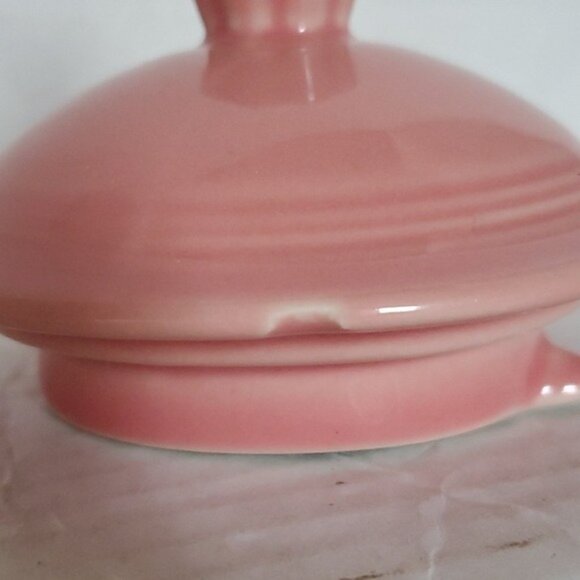 Fiestaware Fiesta 44 Oz Covered Ceramic Teapot Dish Container Pitcher Peony Pink - Picture 8 of 16